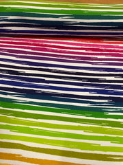 Bright Rainbow Stripes (on white)