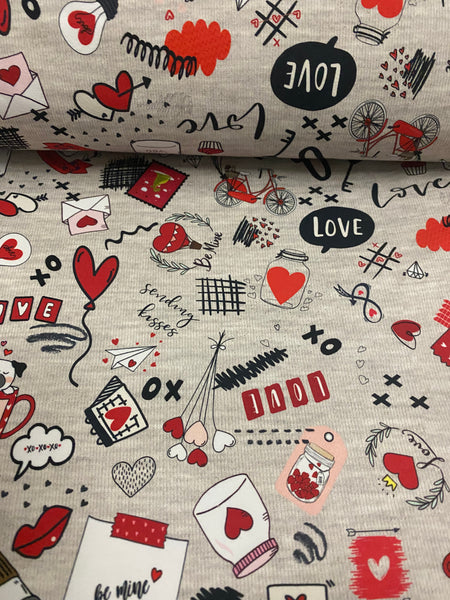 Fabric Doodle Valentines