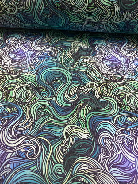 Fabric Mermaid Hair Blue Green