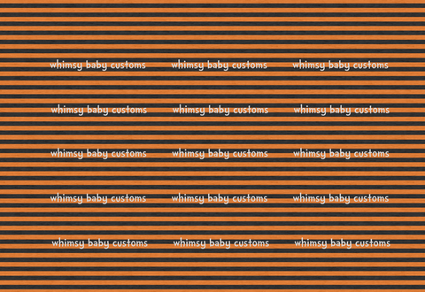 Fabric Orange and Dark Blue / Grey Heather Stripes