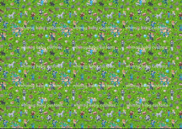 Monthly Group Preorder - Fabric Mine Pursuit Main Print on Green