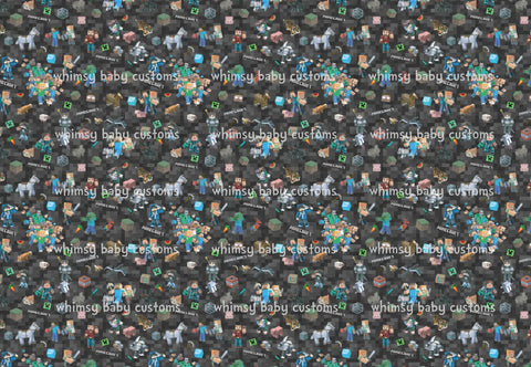 Monthly Group Preorder - Fabric Mine Pursuit Main Print on Black