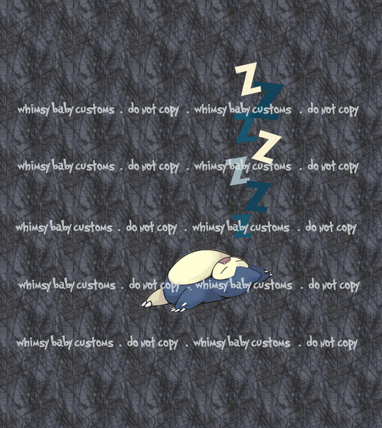 C143 Poke Mon Snore ZZZ Child Panel