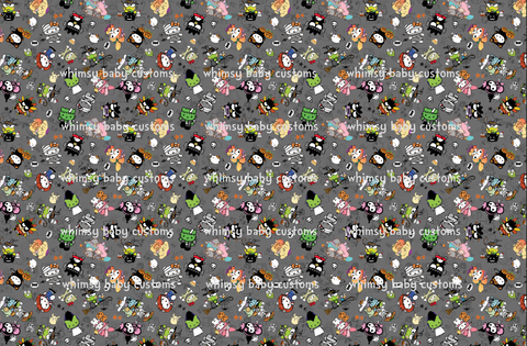 Fabric Halloween Japanese Characters