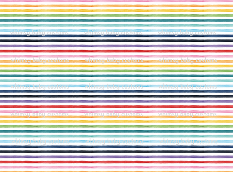 Fabric Watercolour Rainbow Stripes