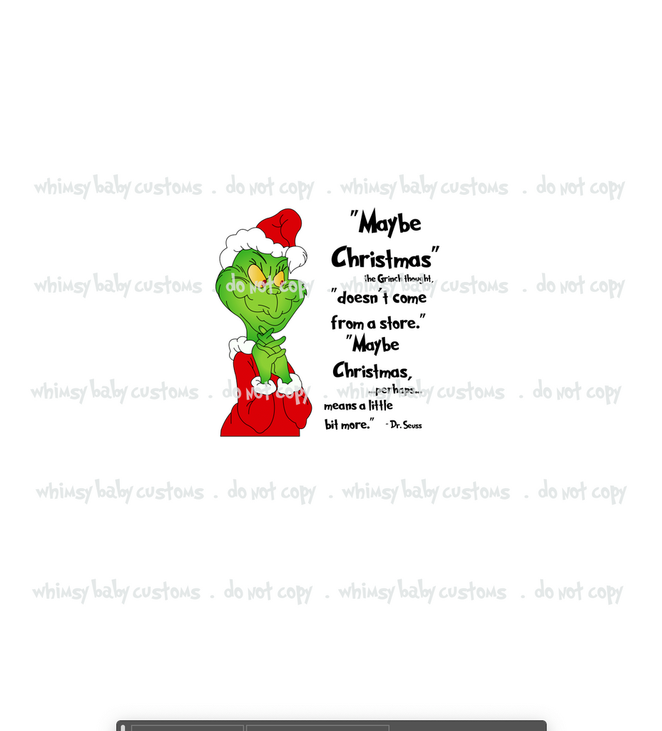 Child Panel Christmas Grumpy Green Guy Maybe Christmas Version 2