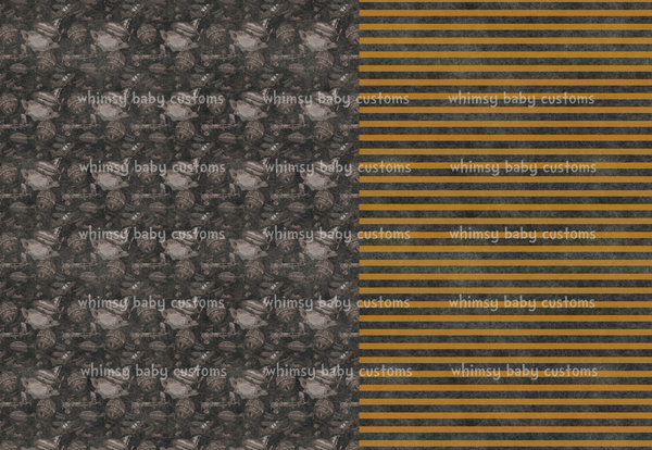 October 2023 Preorder - Half and Half Fabric Grunge Steampunk and Stripes