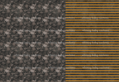 October 2023 Preorder - Half and Half Fabric Grunge Steampunk and Stripes