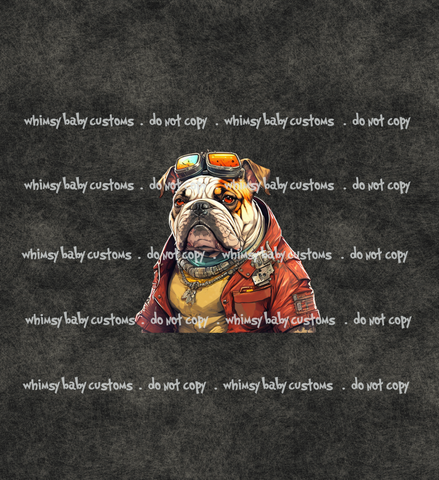 559 Child Panel Steampunk Bulldog