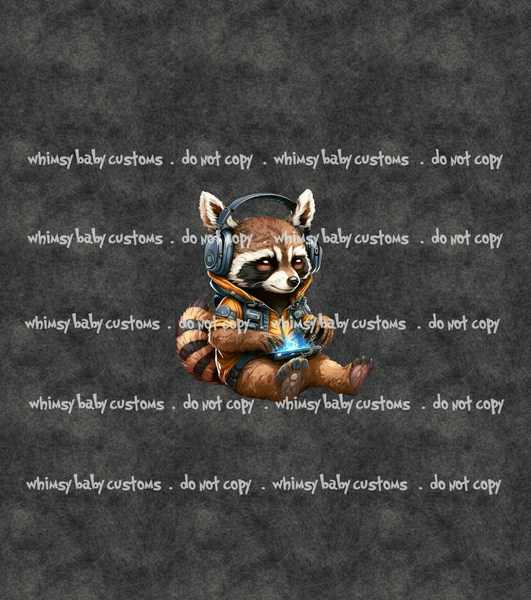 October 2023 Preorder - Child Panel Gamer Racoon