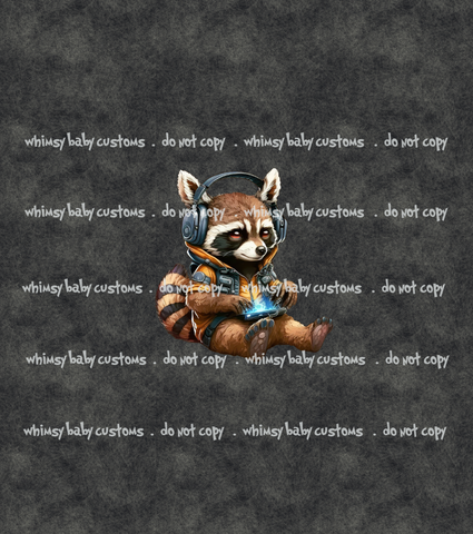 October 2023 Preorder - Child Panel Gamer Racoon