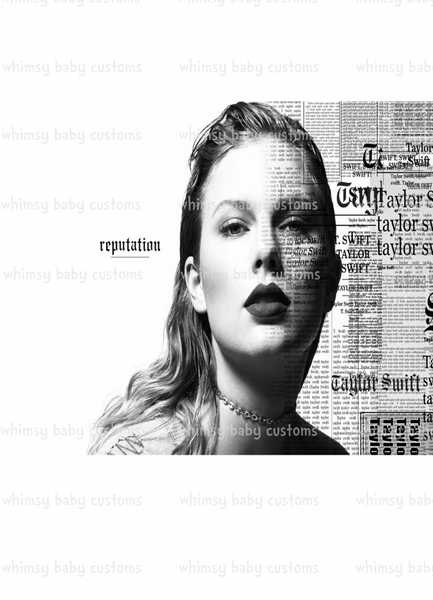 Monthly Group Preorder - Adult/Romper Panel Swiftie Reputation (Newsprint)