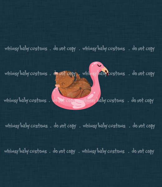 Flash Halloween / Fall Preorder 2024: Fabric Navy Linen Coordinate (Capybara)