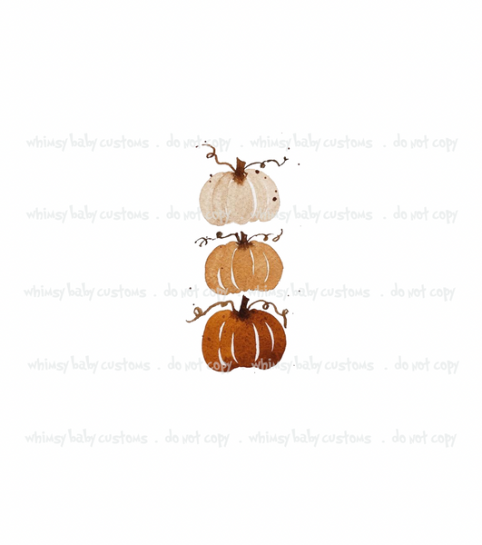 Flash Halloween / Fall Preorder 2024: Fabric Watercolour Pumpkins