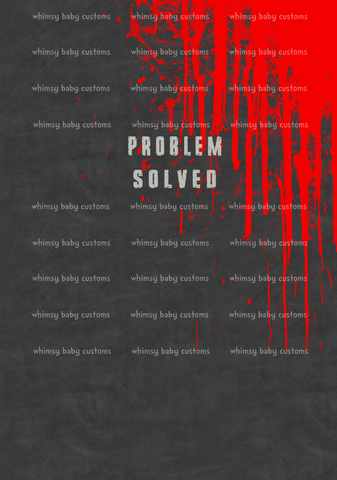 Flash Halloween / Fall Preorder 2024: Adult / Romper Panel Problem Solved Blood