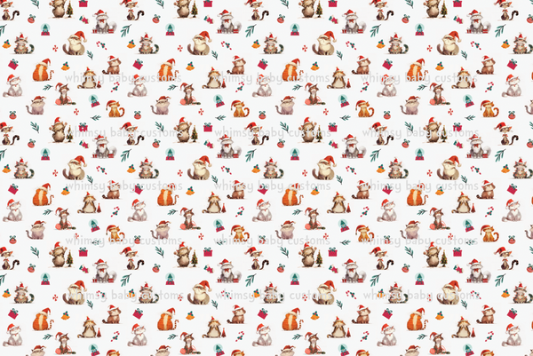 September 2025 Preorder - Fabric Christmas Silly Cats