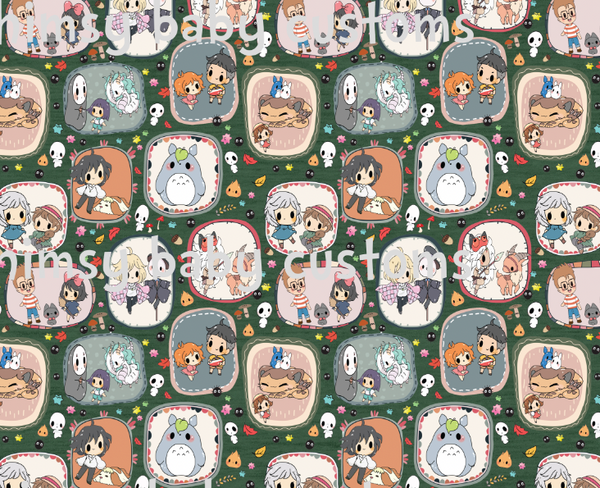 Fabric MNT Ghibli Family Portrait