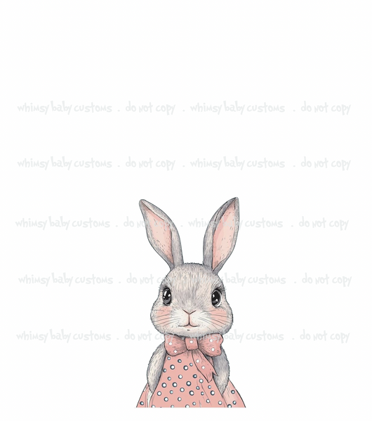 Monthly Group Preorder - Rapport Bunny with Pink Dot Dress