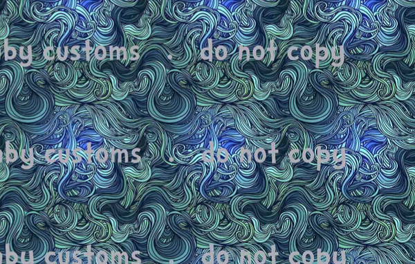Fabric Mermaid Hair Blue Green