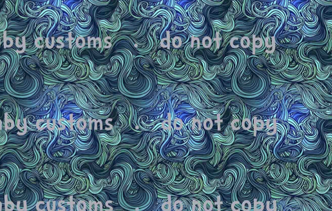 Fabric Mermaid Hair Blue Green