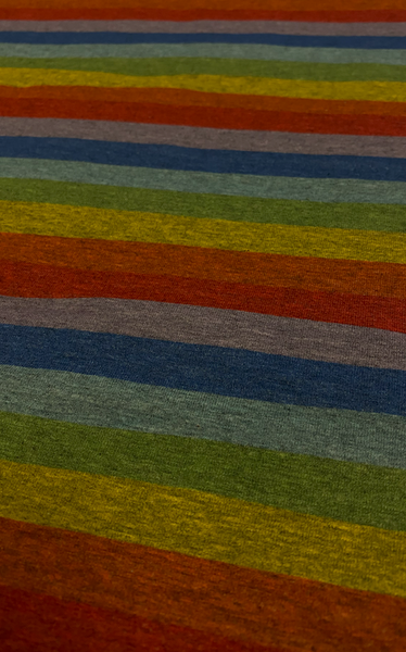 Fabric Heather Stripes Rainbow