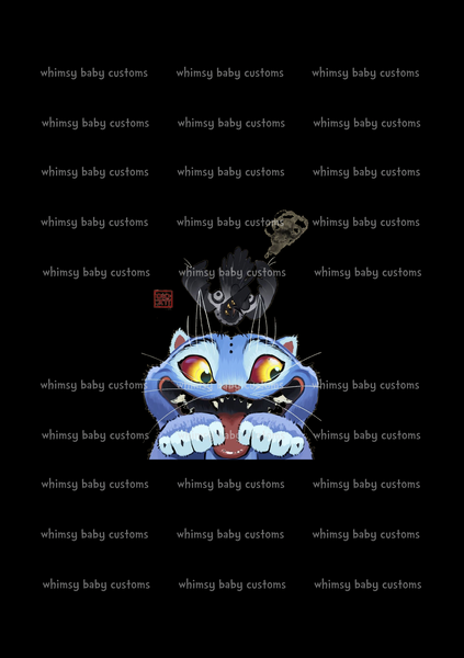 September 2025 Preorder - Adult Panel Korean Music Movie Blue Cat with Bird