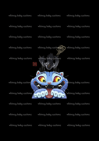 September 2025 Preorder - Adult Panel Korean Music Movie Blue Cat with Bird