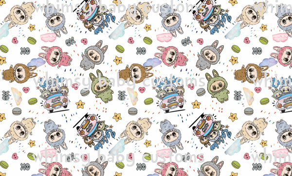 September 2025 Preorder -  Fabric Scribble Monsters Boo Boo with Clouds