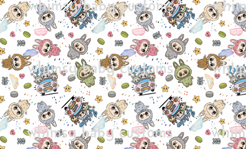September 2025 Preorder -  Fabric Scribble Monsters Boo Boo with Clouds