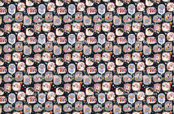 September 2025 Preorder -  Fabric Korean Music Movie Chibi Characters in Frames