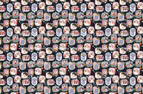September 2025 Preorder -  Fabric Korean Music Movie Chibi Characters in Frames