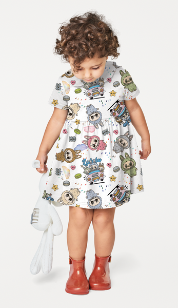 September 2025 Preorder -  Fabric Scribble Monsters Boo Boo with Clouds