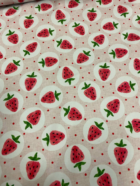 Retro Strawberries in Circles SWIM