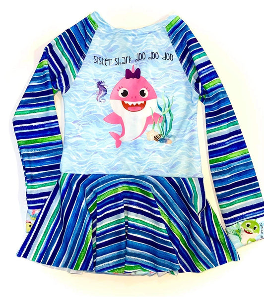 Child Panel Sister Shark Watercolour on SWIM