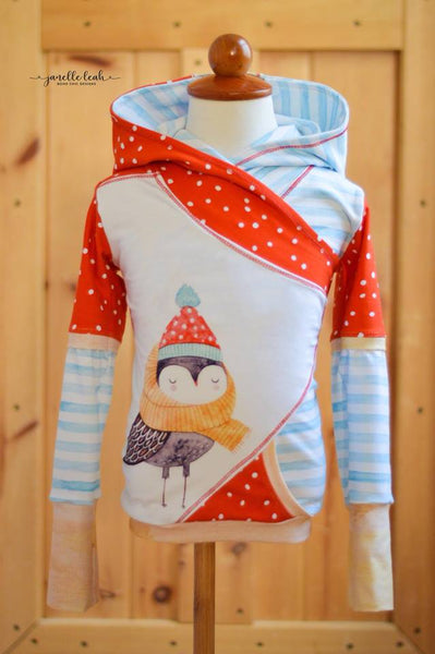 530 Owl With Scarf and Beanie Child Panel