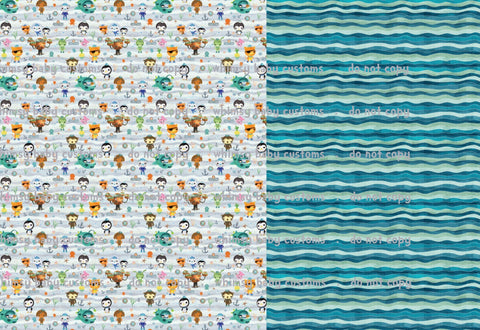 Octonauts Half and Half Fabric SWIM