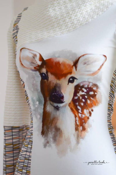 630 Watercolour Deer Child Panel