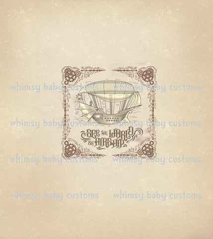 506 Child Panel See the World by Airship on Beige