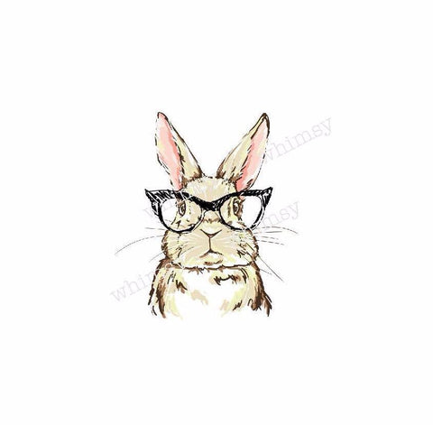 432 Hipster Bunny with Glasses Child Panel