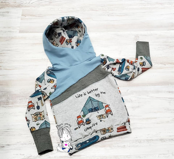 Rapport Life is Better By the Campfire on heather grey