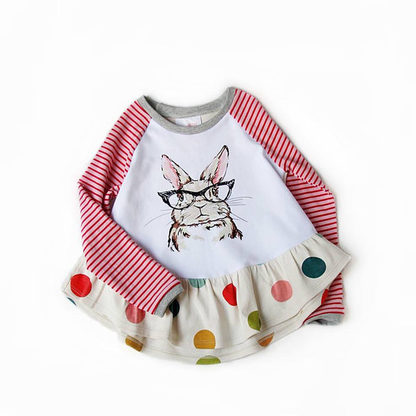 432 Hipster Bunny with Glasses Child Panel