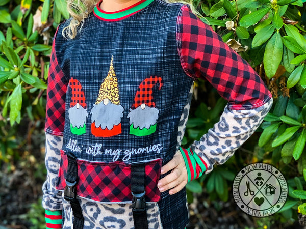 Adult/Romper Panel Chillin with My Gnomies