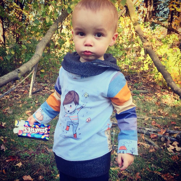Rapport Perfect Autumn Day BOY on FAUX Heather Grey