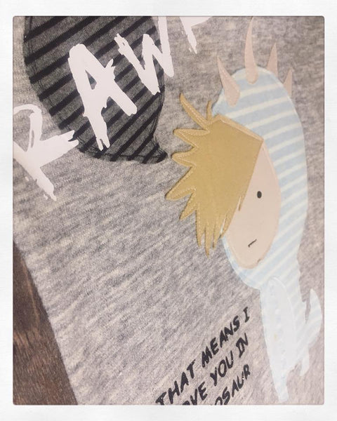 Dino Boy (Rawr Means I Love You) Applique Tutorial Only