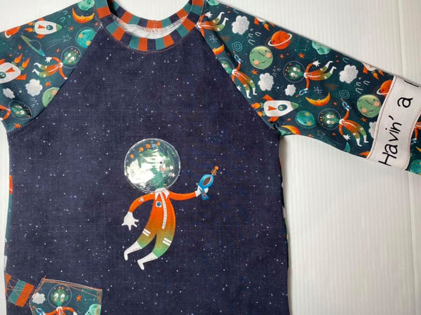 Lazy Applique Rapport Spaceship Astronaut