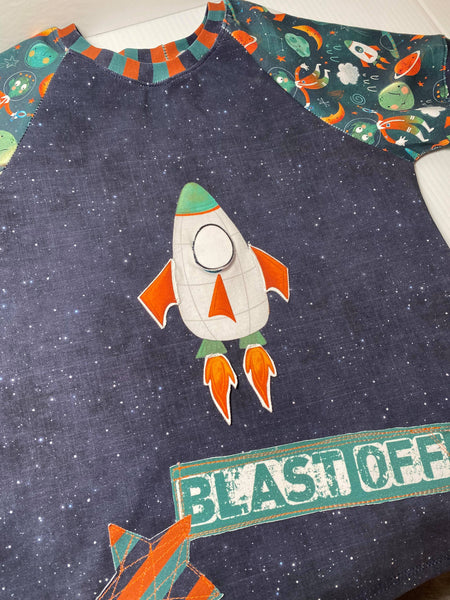 Lazy Applique Rapport Spaceship Astronaut