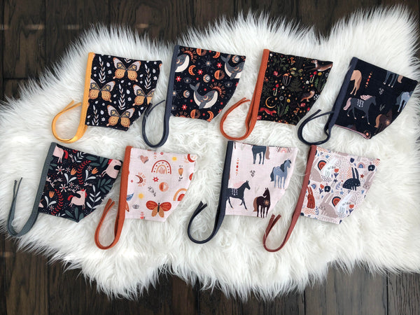 Boho Horses on Beige Fabric