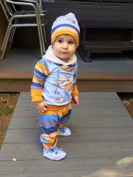 Rapport Perfect Autumn Day BOY on FAUX Heather Grey
