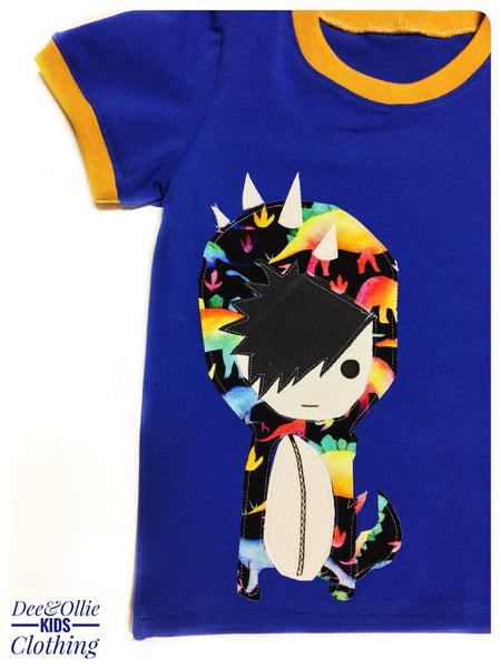 Dino Boy (Rawr Means I Love You) Applique Tutorial Only