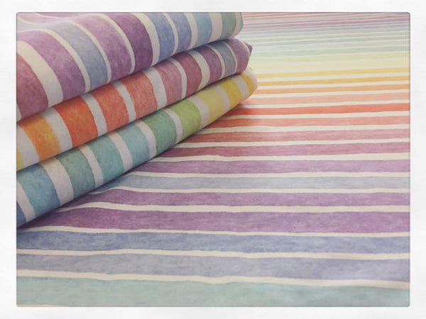 Watercolour PIN Stripes Orange On Various Bases
